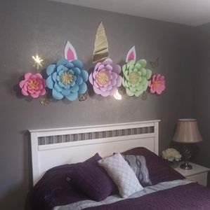 Beautiful unicorn paper flowers